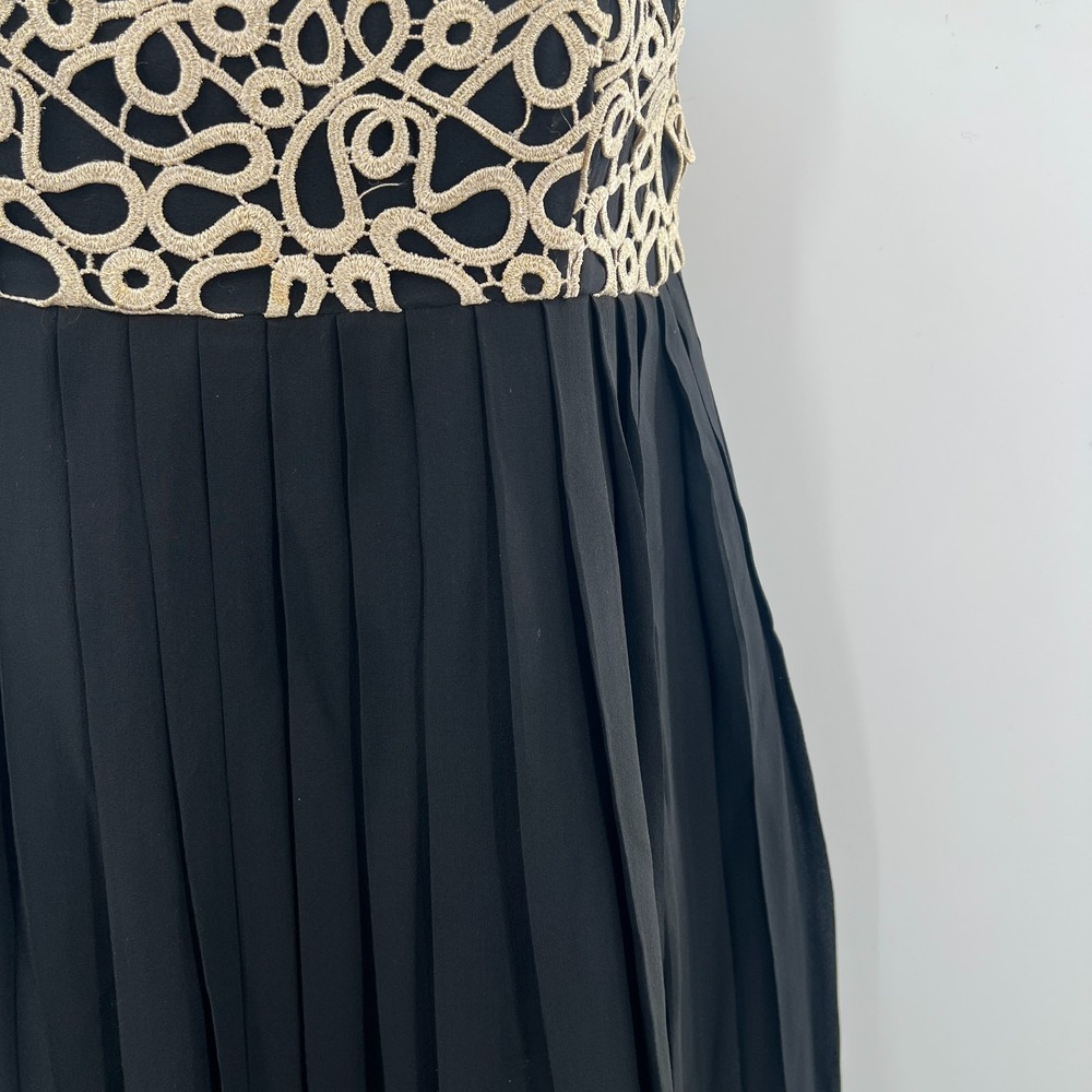 Lilly Pulitzer Jillie black cold pleated silk strapless cocktail dress retro 4 - Picture 9 of 11